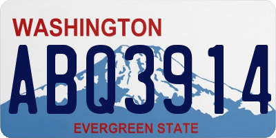 WA license plate ABQ3914