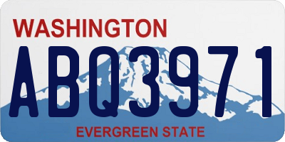 WA license plate ABQ3971