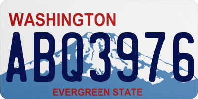 WA license plate ABQ3976