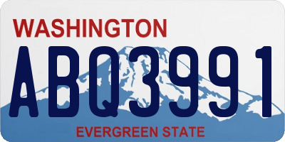 WA license plate ABQ3991