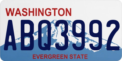 WA license plate ABQ3992