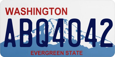 WA license plate ABQ4042