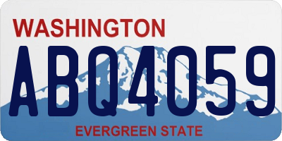 WA license plate ABQ4059