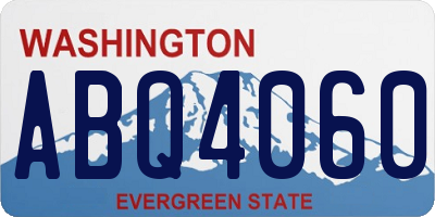 WA license plate ABQ4060