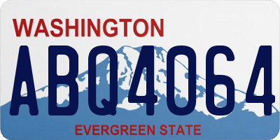 WA license plate ABQ4064
