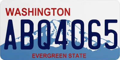 WA license plate ABQ4065