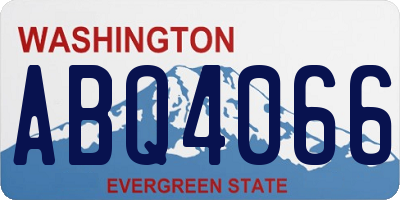 WA license plate ABQ4066