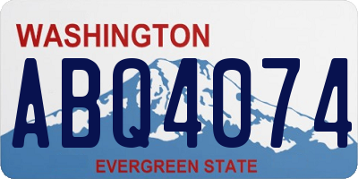 WA license plate ABQ4074