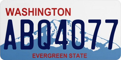 WA license plate ABQ4077