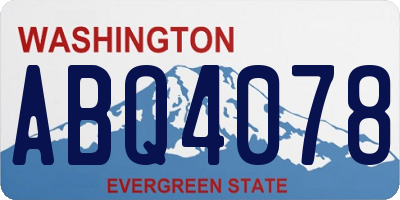 WA license plate ABQ4078