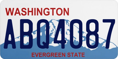 WA license plate ABQ4087