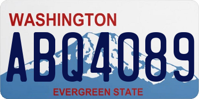 WA license plate ABQ4089
