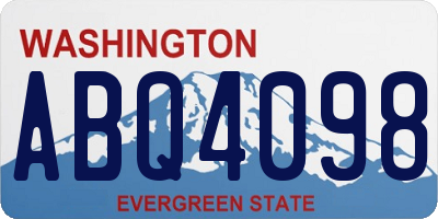 WA license plate ABQ4098