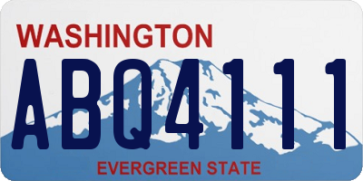 WA license plate ABQ4111