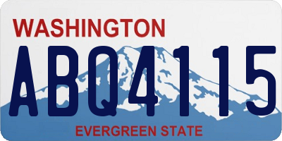WA license plate ABQ4115