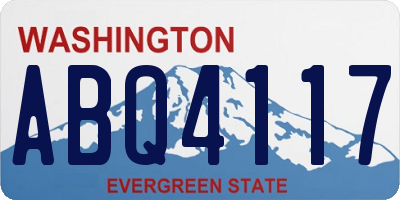 WA license plate ABQ4117