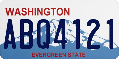 WA license plate ABQ4121