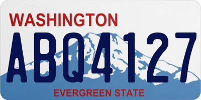WA license plate ABQ4127