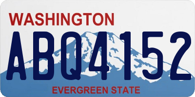 WA license plate ABQ4152