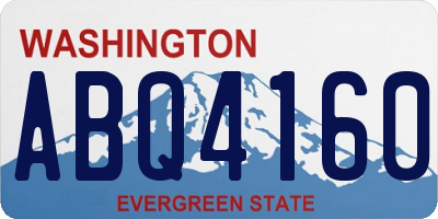 WA license plate ABQ4160