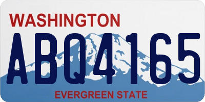 WA license plate ABQ4165