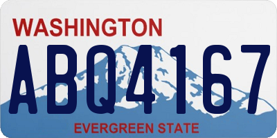 WA license plate ABQ4167