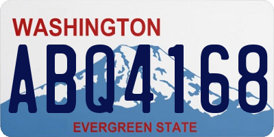 WA license plate ABQ4168