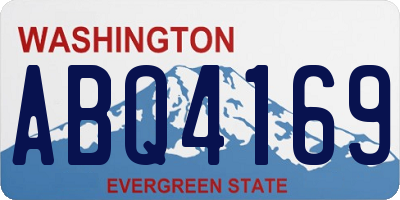WA license plate ABQ4169