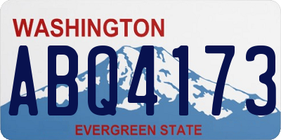 WA license plate ABQ4173