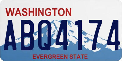 WA license plate ABQ4174