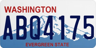 WA license plate ABQ4175