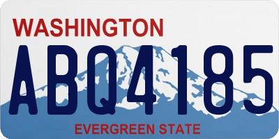 WA license plate ABQ4185