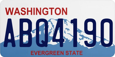 WA license plate ABQ4190