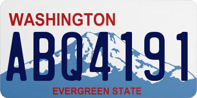 WA license plate ABQ4191