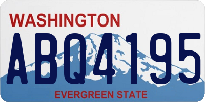 WA license plate ABQ4195