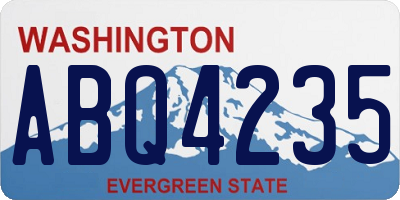 WA license plate ABQ4235