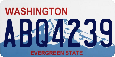 WA license plate ABQ4239