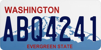 WA license plate ABQ4241