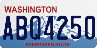 WA license plate ABQ4250