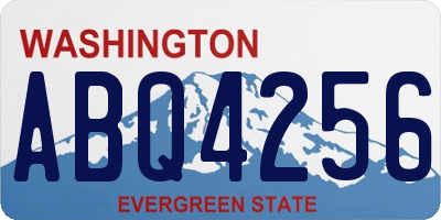 WA license plate ABQ4256