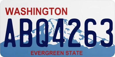 WA license plate ABQ4263