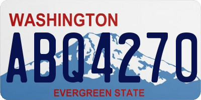 WA license plate ABQ4270