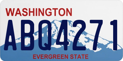 WA license plate ABQ4271