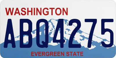 WA license plate ABQ4275