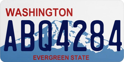 WA license plate ABQ4284