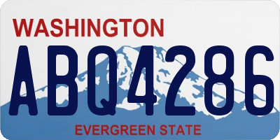 WA license plate ABQ4286