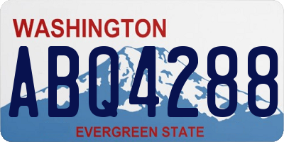 WA license plate ABQ4288