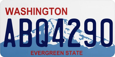 WA license plate ABQ4290