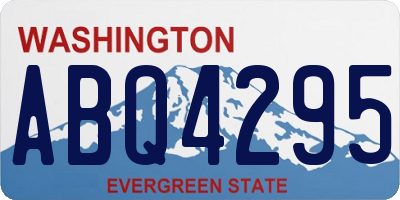 WA license plate ABQ4295