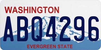 WA license plate ABQ4296